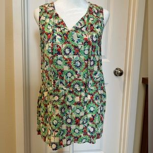 CAbi Colorful Sleeveless Top Size M